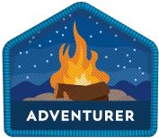An adventurer badge